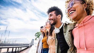 International group of young people in Germany