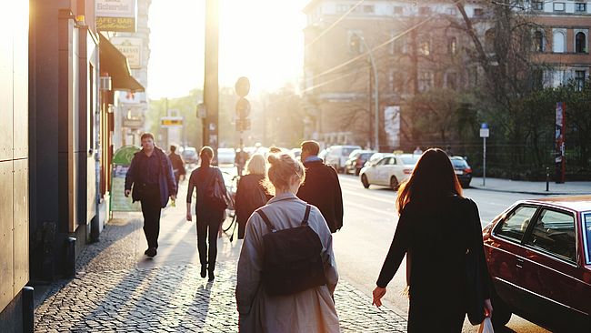 People walking