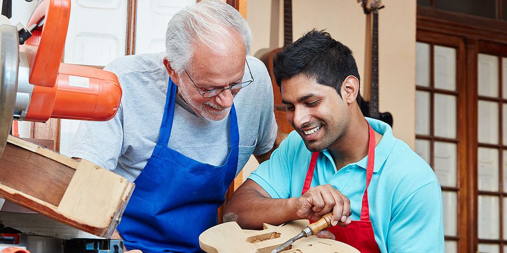 A trainee in a crafts business in Germany