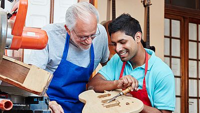 A trainee in a crafts business in Germany