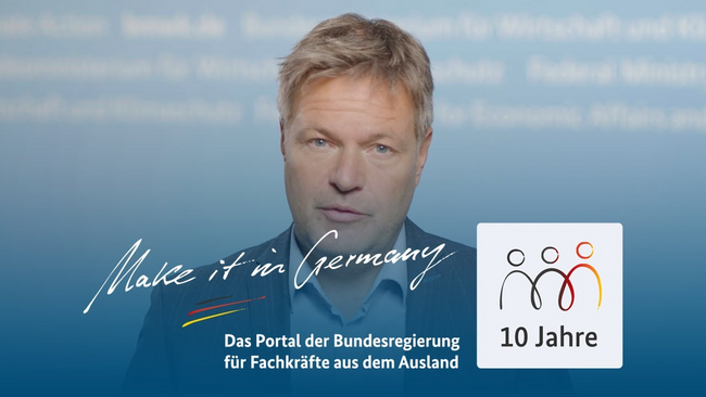 10 Jahre Make it in Germany - Bundeswirtschaftsminister Robert Habeck