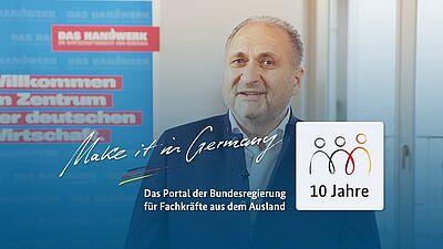 10 Jahre Make it in Germany: Statement von Hans Peter Wollseifer (Präsident ZDH)